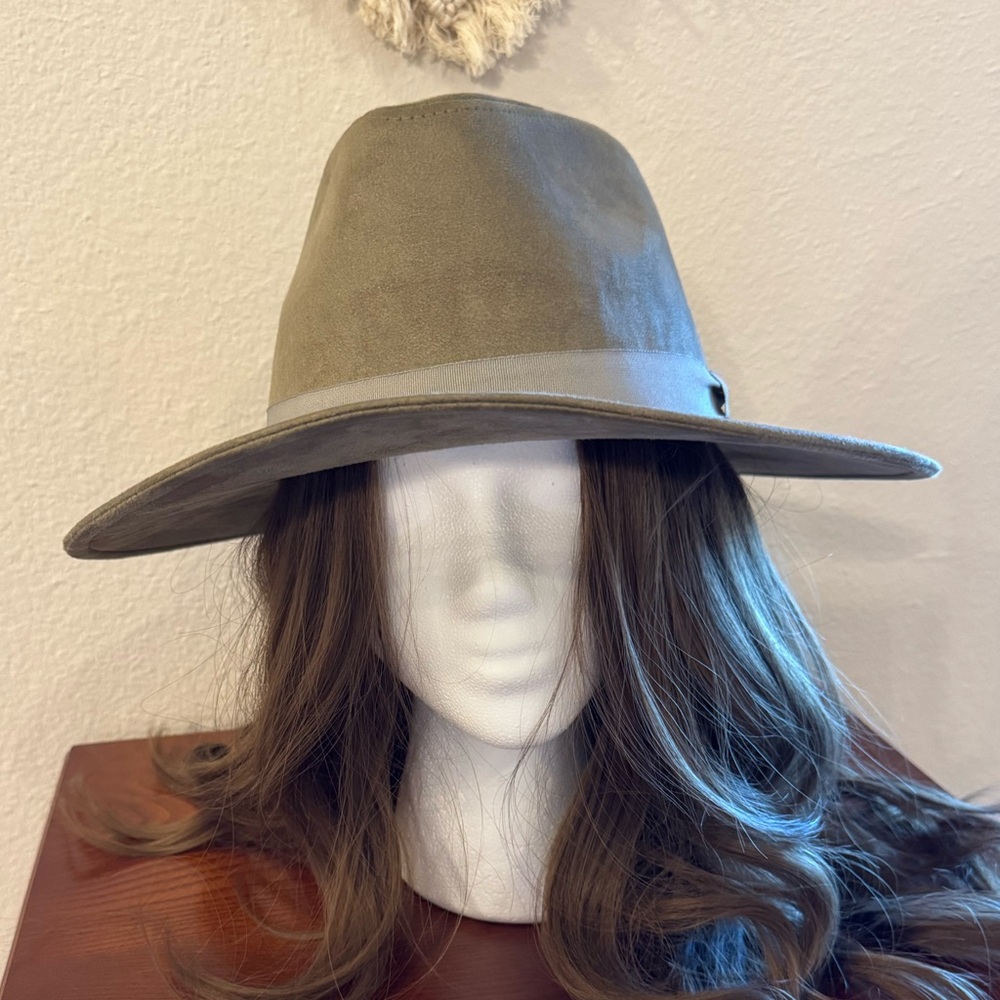Cost Plus World Market Light Olive Hat - Picture 2 of 5